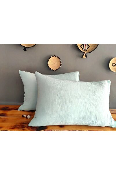 Melissa %100 Organik Müslin 2'li Yastık Kılıfı Pillow Case 2 Adet - Mint
