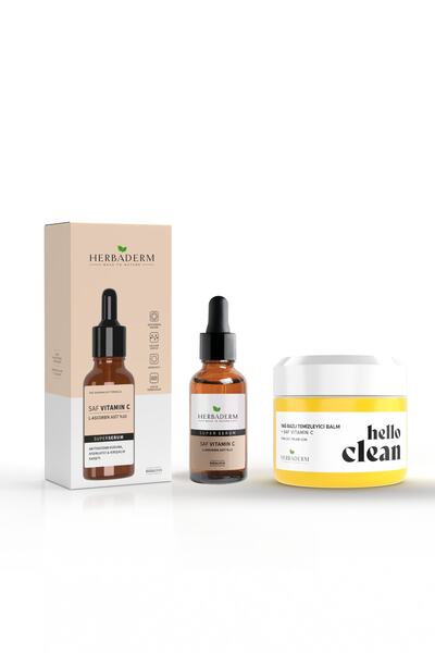 Herbaderm Superserum Pure Vitamin C and Hello Clean Oil Based Cleansing Balm ...