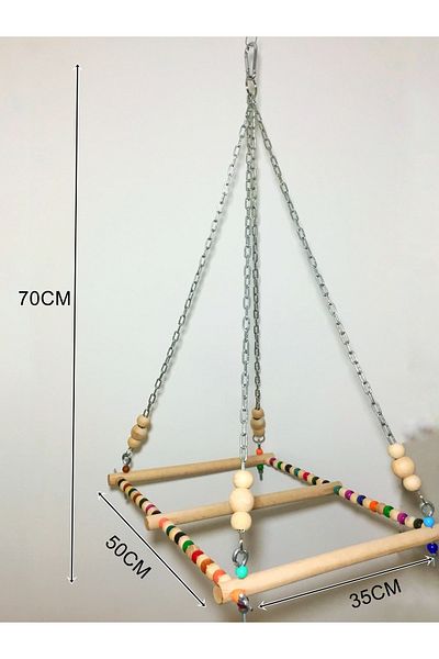 Ciko Kafes Colorful Parrot Swing with Chain