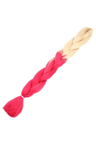 KONAK PERUK Synthetic Ombreli Hair For Platinum / Pink African Braid And Rasta
