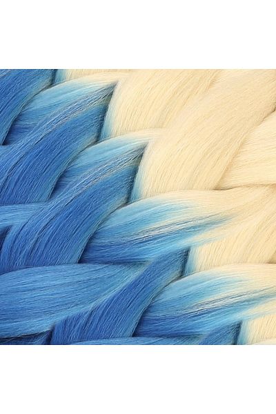 KONAK PERUK 100 gr.African Braiding Synthetic Ombreli Hair - Platinum / Navy Blue