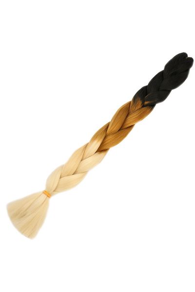 KONAK PERUK Synthetic Ombreli Hair For African Braid And Rasta - Black / Caramel / Platinum