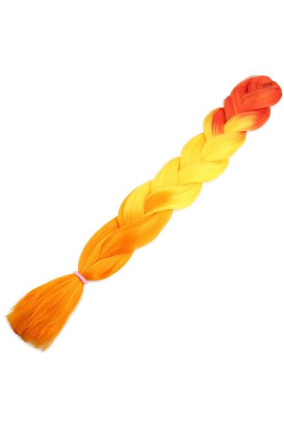 KONAK PERUK Ombreli Synthetic Hair for African Braid and Rasta - Orange/Yellow/Mustard Blonde