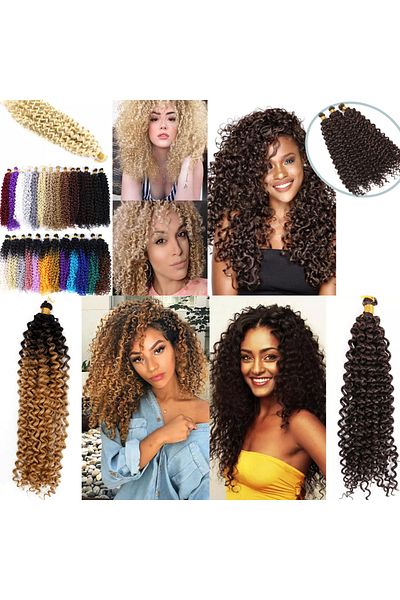 KONAK PERUK Light Brown Afro Wave Hair