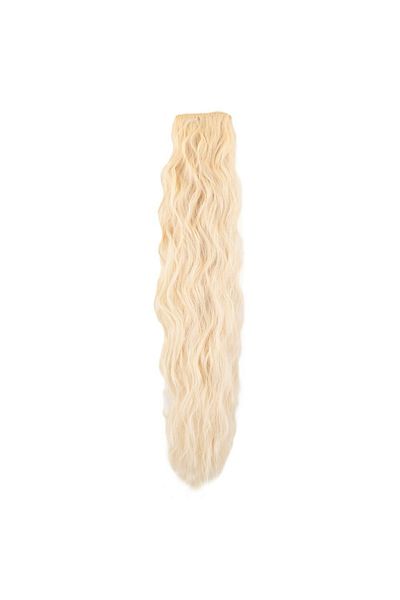 KONAK PERUK 8 Pieces Fiber Synthetic Fluffy Wavy Snap - Platinum