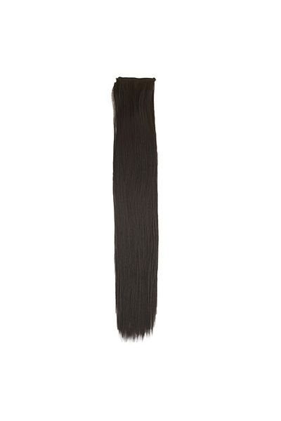 KONAK PERUK 8 Pieces Fiber Synthetic Brown Snap