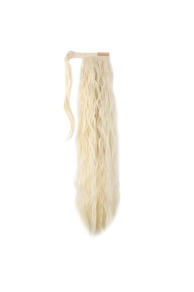 KONAK PERUK Platinum Tied Fluffy Wavy Ponytail