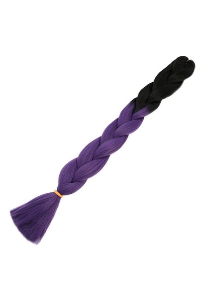 KONAK PERUK Synthetic Ombreli Hair For African Braid And Rasta - Black / Ashy Purple