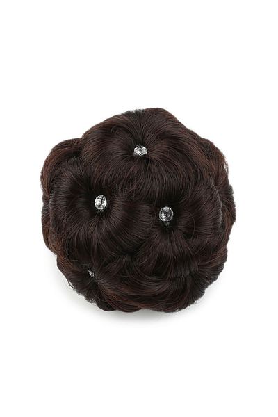 KONAK PERUK Dark Brown Jewelled Knob Buckle