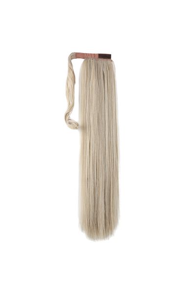 KONAK PERUK Platinum Highlight Tie Straight Ponytail - Honey Foam