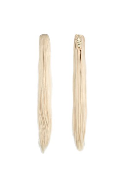 KONAK PERUK Platinum Buckle Straight Ponytail