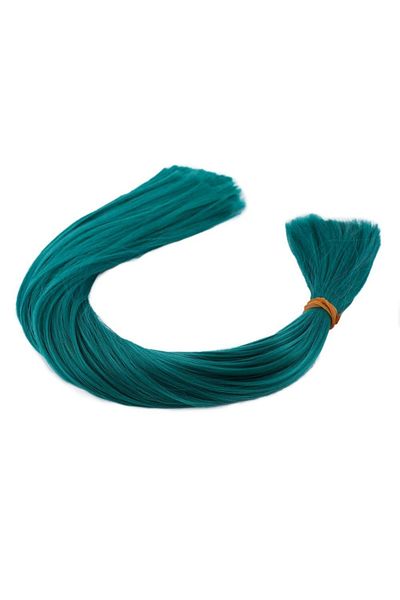 KONAK PERUK Dark Green Colored Synthetic Knuckle Hair - 1kg