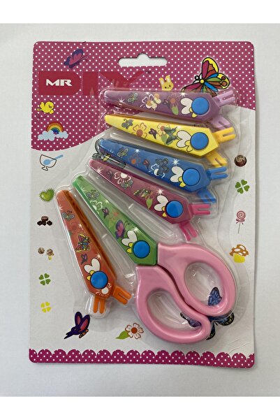 PeriStore Şekilli Makas 6'lı Mr. DIY Craft Scissors Pembe Set