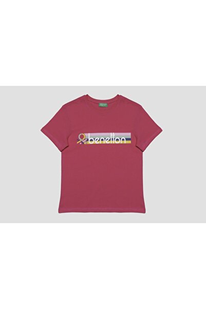 Benetton Devojčina tamno roza T-shirt