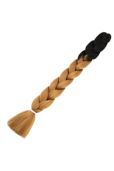 KONAK PERUK Synthetic Ombreli Hair For African Braid And Rasta - Black / Caramel