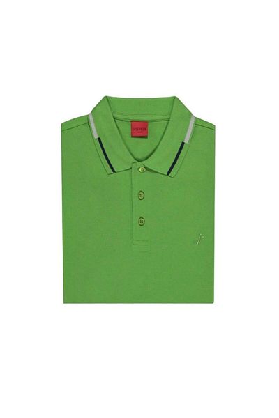 Sarar Συνέντευξη Sarans Polo Collar 100% βαμβακερό πράσινο μπλουζάκι με γιακά