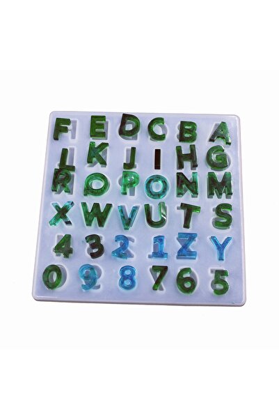 Getshopmini قالب حروف سيليكون إيبوكسي متوسط ​​الحجم 1.7x1.1x0.5 سم