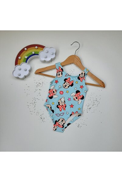 Modomood Devojčin kupaći kostim, jednodijelni, za more i bazen, plavi, Minnie...