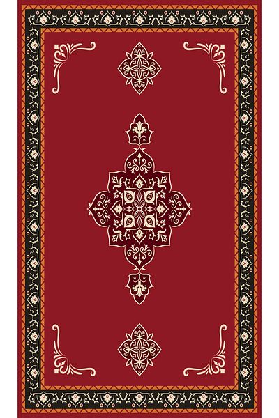 Rugs Modern Halı Red Ethnic Geometric Patterned Prayer Rug 70x120