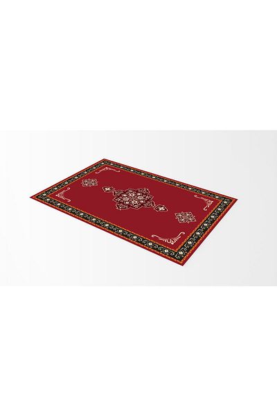 Rugs Modern Halı Red Ethnic Geometric Patterned Prayer Rug 70x120