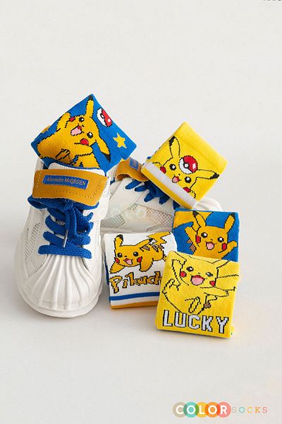 Color Socks Детски чорапи с шарки Pikachu от 5 части (удобни за деца)