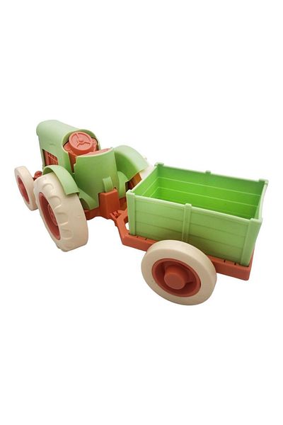 lets be child جرار بلاستيكي احتكاك مع مقطورة Lc-30878 أخضر فاتح-برتقالي