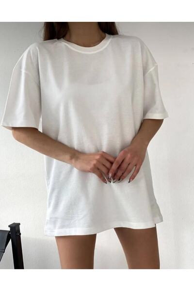 Revasser Μπλουζάκι Unisex Printed Cotton White Crew Neck Oversize Boyfriend T...