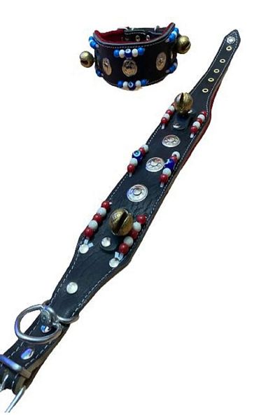 Sürmeli Tasma Puppy Collar with 2 Bells - Genuine Leather