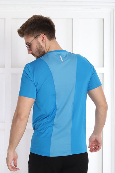 NEED LİFE Men's Mint Polyester Crew Neck T-Shirt