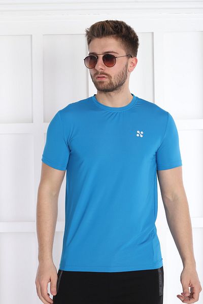 NEED LİFE Men's Mint Polyester Crew Neck T-Shirt