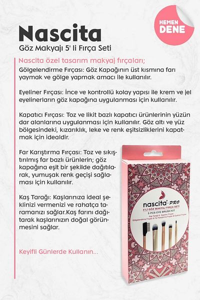 nascita Eye Makeup Brush Set of 5