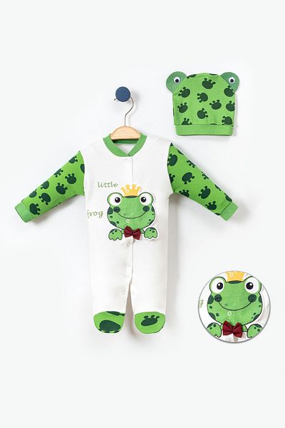 ADABEBEK Frog Jumpsuit with Hat