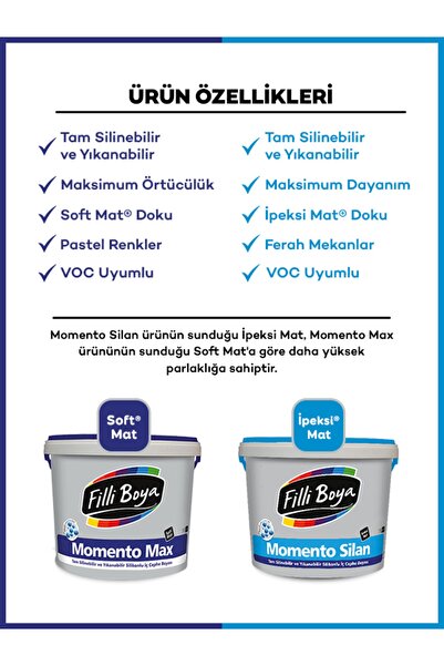Filli Boya Momento Max Soft Mat 100 ml Yudum 220 Ilham Paketi