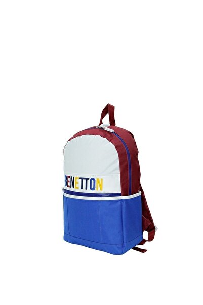 United Colors of Benetton Unisex Mavi Ön Cepli Sırt Çantası 70062