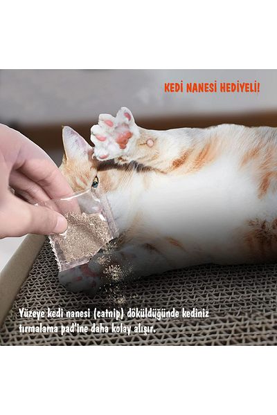 PAWAWAY Cat Scratching Wavy Corrugated Cardboard Boxed 24 Cm X 48 Cm