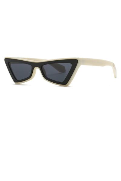 funeyes Polygon Cat Eye Gradient Sunglasses Black White Cat Eye Glasses