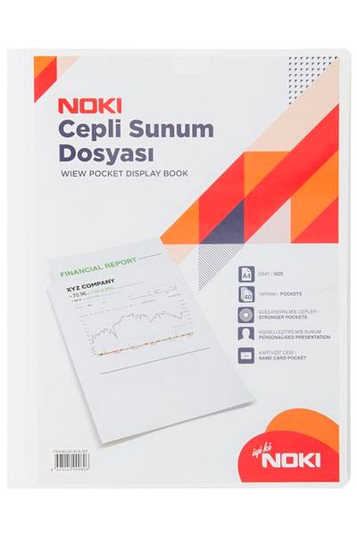 Noki حافظة عروض تقديمية بجيوب 40 قطعة لون أبيض 64140-n-010 قطعة واحدة