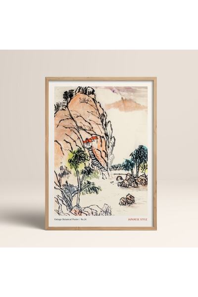 HOMEPACK Pictură înrămată în stil japonez Nanbara Sakujiro 30x40cm 40x60cm 50...