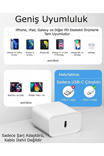 YNS İLETİŞİM Apple 35w Usb-c Power Adapter Dönüştürücü