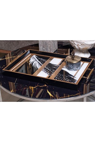 TabloLife Decorative Presentation Tray Feather