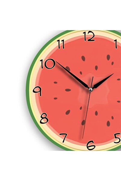 CajuArt Decorative Wooden Watermelon Vivid Round Kitchen Wall Clock