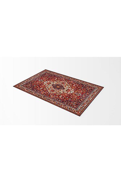 Rugs Modern Halı Red Geometric Flower Patterned Prayer Rug 70x120
