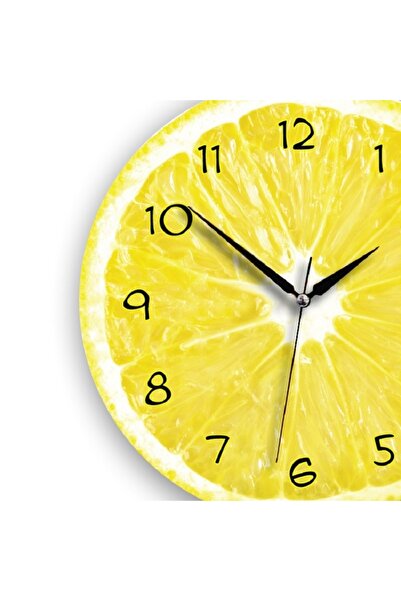 CajuArt Decorative Wooden Lemon Inside Live Round Kitchen Wall Clock