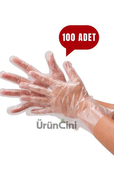 Ürüncini قفازات شفافة مكونة من قطعتين مكونة من 100 قطعة
