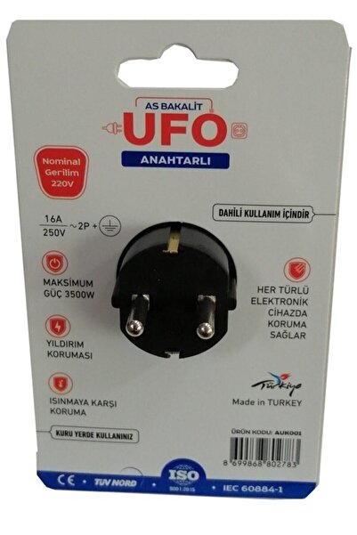 Aral As Bakelite Ufo Switched Single Surge Protected Black Plug Socket