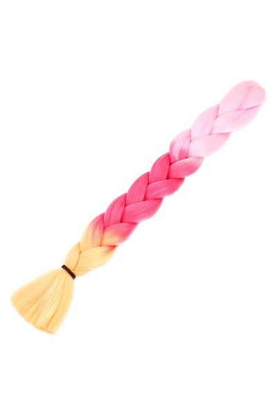 KONAK PERUK Synthetic Ombreli Hair For African Braid And Rasta - Light Pink / Dark Pink / Orange
