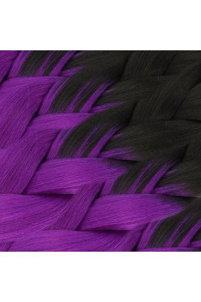 KONAK PERUK Synthetic Ombreli Hair for African Braid and Rasta - Black / Purple