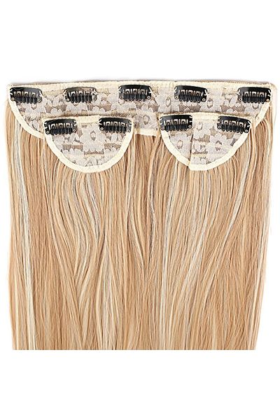 KONAK PERUK Platinum Reflux Fiber Synthetic Honey Foam - Flat Half Moon + 2 Side Snaps