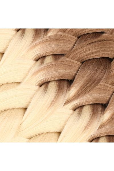 KONAK PERUK Synthetic Ombreli Hair For African Braid And Rasta - Ashy Auburn / Platinum