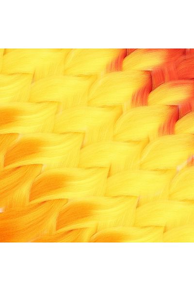 KONAK PERUK Ombreli Synthetic Hair for African Braid and Rasta - Orange/Yellow/Mustard Blonde